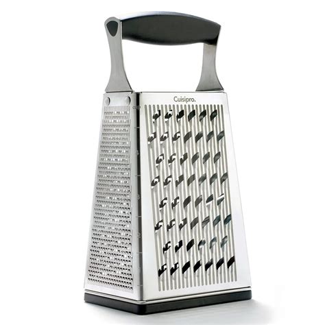 microplane 4 sided stainless steel multi purpose box grater|cuisipro 4 sided box grater.